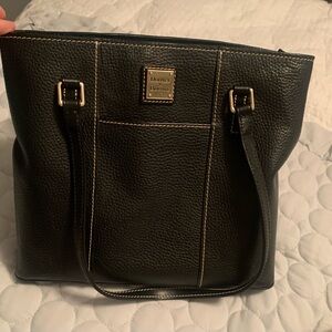 Dooney & Burke Black Leather Tote Bag